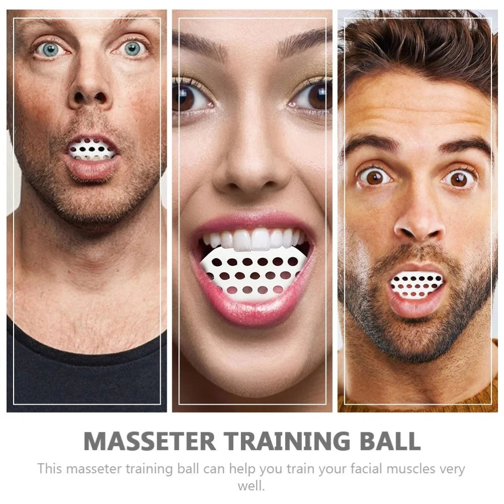 Jaw Exercise Ball Food-Grade Silica Gel Jawline Muscle Trainin Fitness Slimming Ball Nack Face Toning Jaw Exerciser Relex Gadget